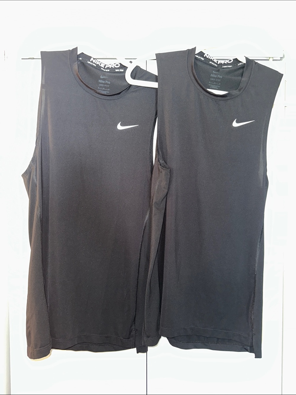Nike Black Men's Performance Tank with White Swoosh